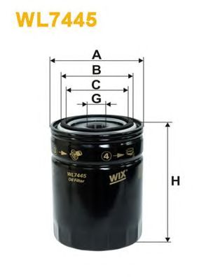 WIX FILTERS wl7445 -  Фильтр масляный двигателя